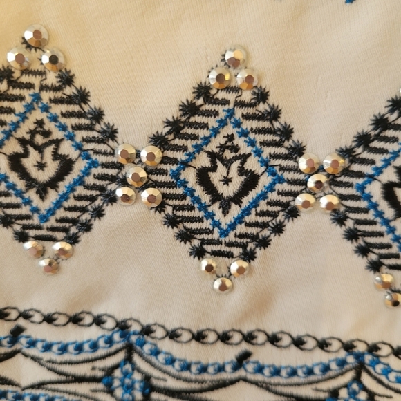 NWT WHBM White Heavily Embellished Sleeveless Dress Size 6 - Picture 7 of 8